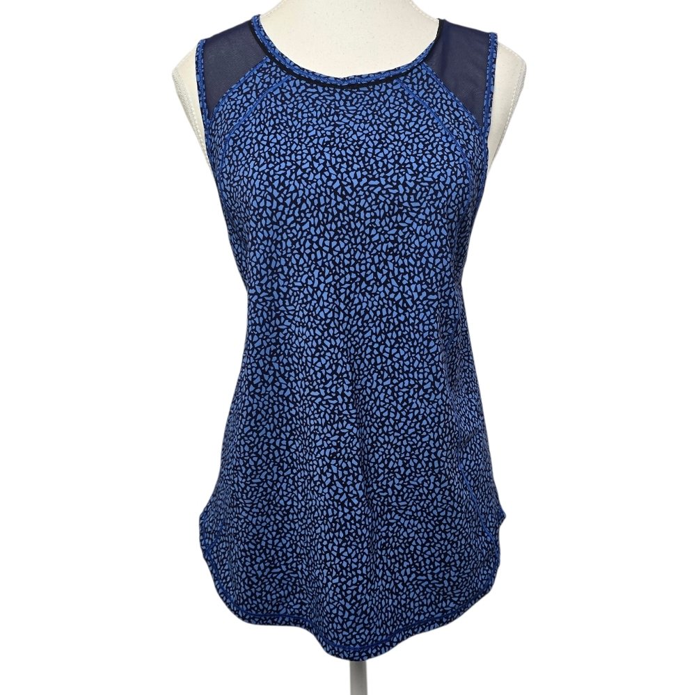 Lululemon Marbled Black & Blue Yoga Tank Top Women’s Athleisure Activewear